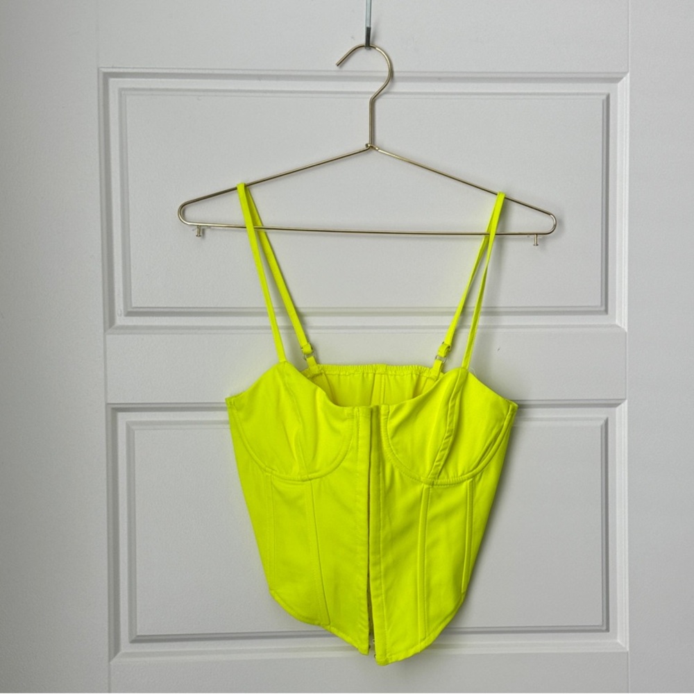 Neon Yellow Corset Top